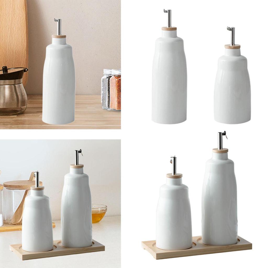 Olive Oil Dispenser Bottle Ceramic Oil Pot with Spout Portable Vinegar Dispenser Kitchen Oil Bottle for Kitchen Liquids Oil
