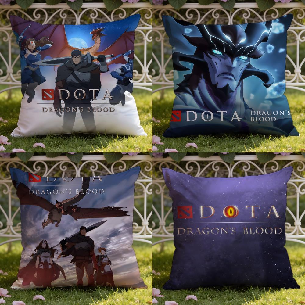 D-Dota D-Dragon's Anim B-Blood Cushion Cover Home & Car Dual-Scene Pillow Cover: Reversible for Premium Comfort