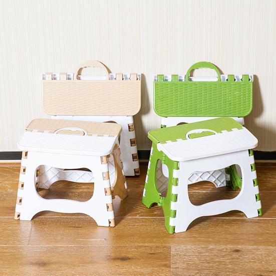 Plastic Folding Stool with Handle Portable Lightweight Heavy Duty Outdoor Camping Hunting