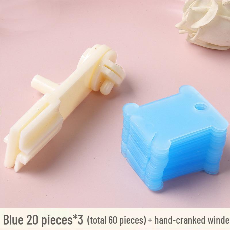 Colored Plastic Thread Organizer & Winding Board for Cross Stitch Embroidery Floss