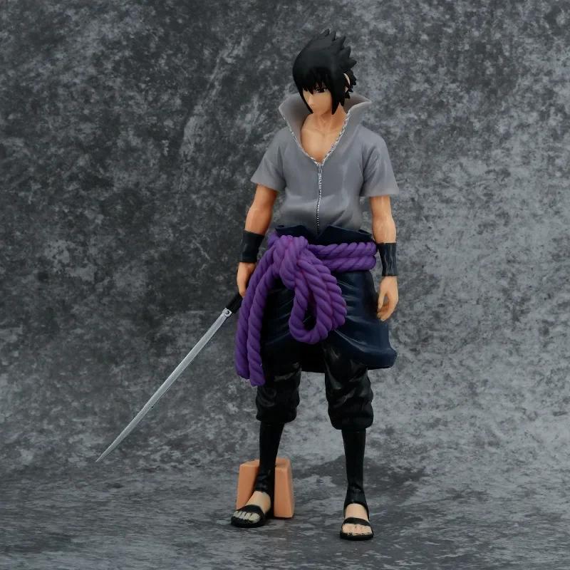 27CM Anime Shippuden Figurine Uchiha Sasuke PVC Action Figure NERO Collection Model Doll Desktop Decor Toy Gift
