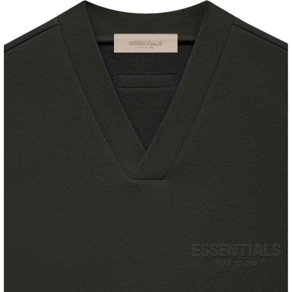 Fear of God Essentials FW22 V Neck Vest Off Black Women Vest Gray-Black FOG-FW22-416