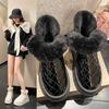 Damenschuhe wasserdichte Schneestiefel Damen 2025 Winter neu verdickt rutschfest Samt thermisch Baumwollschuhe Stiefeletten erhöhte Höhe
