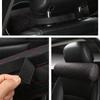 Luxury Car Seat Neck Pillow Headrest Leather Memory Foam Breathable Cervical Cylindrical Pillow Office Chair Headrest Protector