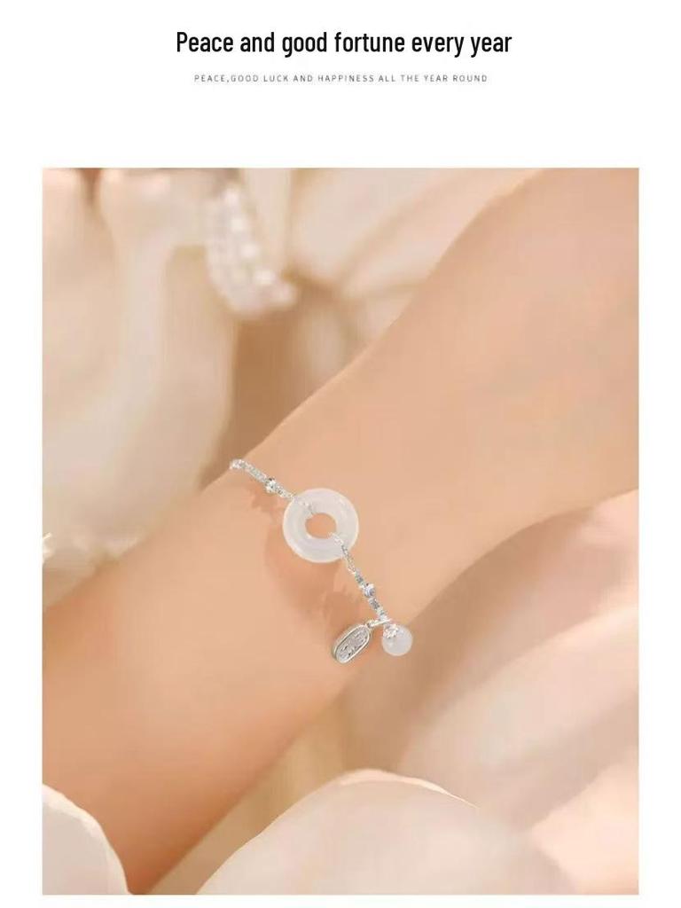 Women's Exquisite Nickel Silver and Real Gold Peace Buckle Bracelet - Fortune Talisman Design