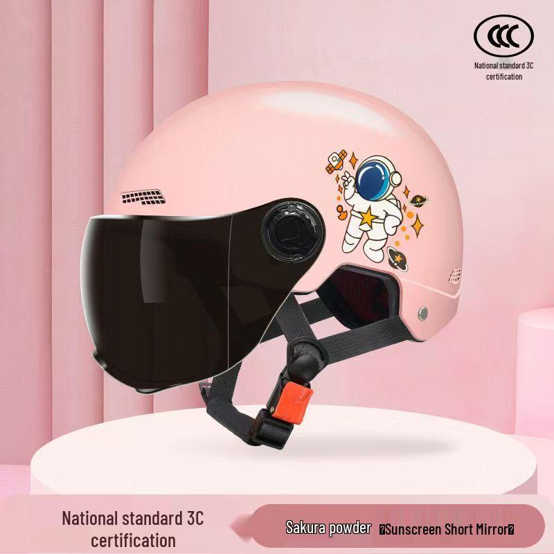 Adjustable 3C Electric Bike Helmet: Lightweight, Cute Design for Men & Women, All-Season Sun Protection