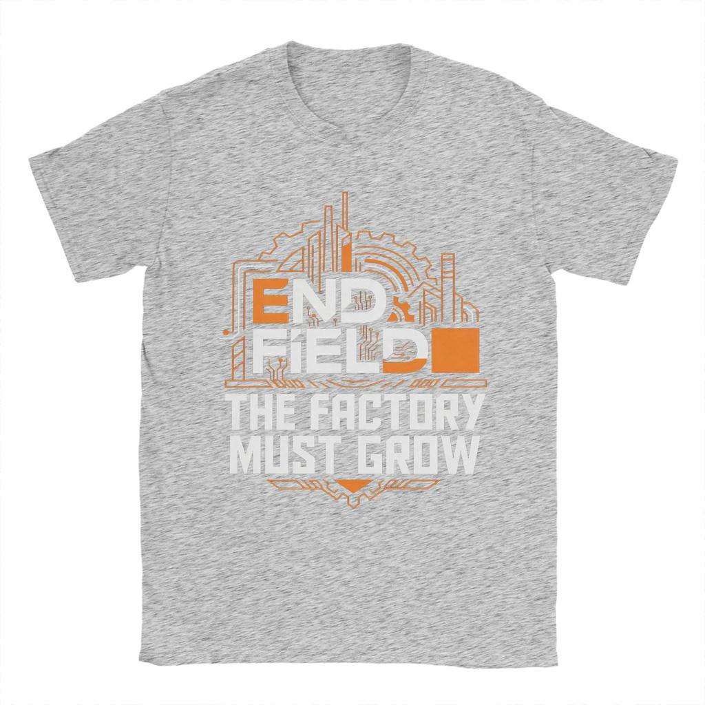 Arknights Endfield The Factory Must Grow Meme Factory Expansion Automation T Shirt Tshirts Unisex 100 Cotton Short Sleeve Tshirt