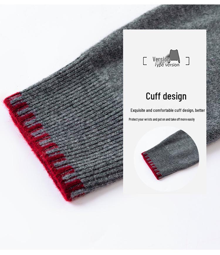 Women's Pure Wool Half-High Collar Knit Sweater - Stylish, Warm, Age-Reducing Pullover for Autumn and Winter