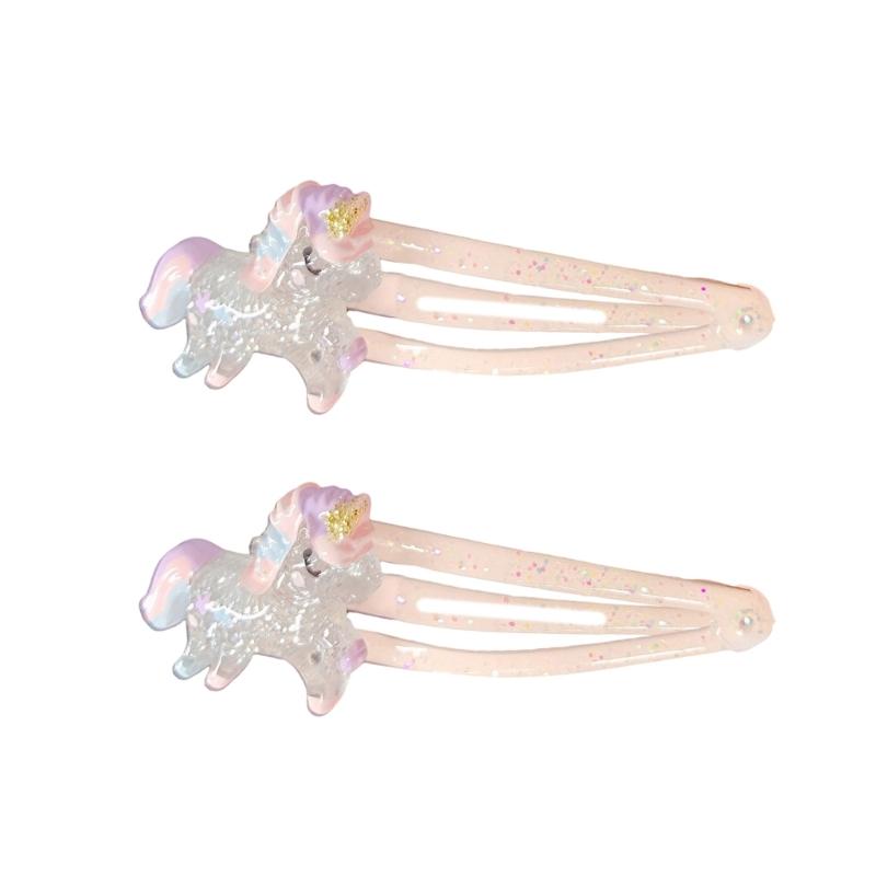 2 Stück Glitzernde Schmetterlings- und Cupcake-Haarspange für Mädchen Cartoon-Haarnadel Haarschmuck Kinder Haaraccessoire Geschenkset