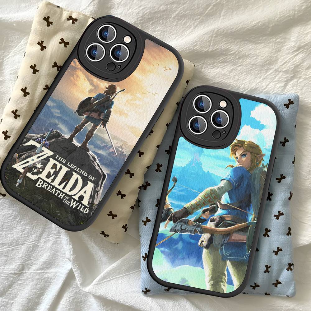 Hot Game The Legend Of Zeldas Leather Phone Case For IPhone 16 14 15 Pro Plus 13 12 11 Pro Max Silicone Cover