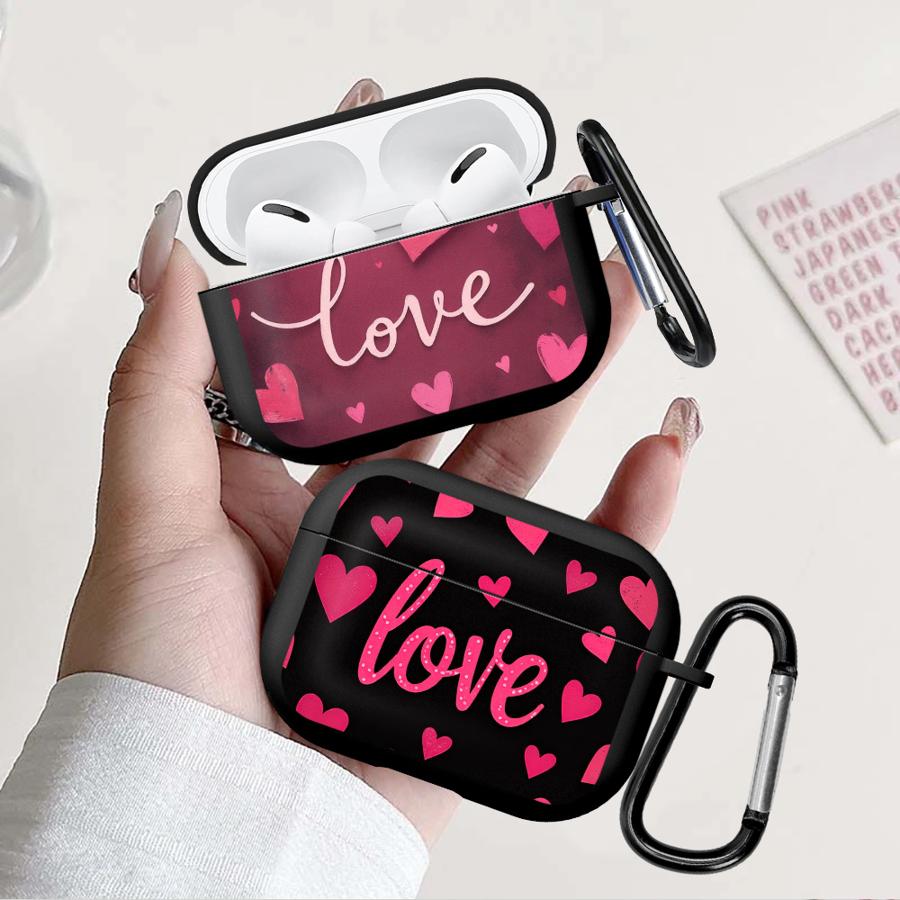 Romantisches Rosa Herz Muster Kopfhörerhülle Cover Case Für Airpods Pro 3 4 1 Pro2 Pro3 2