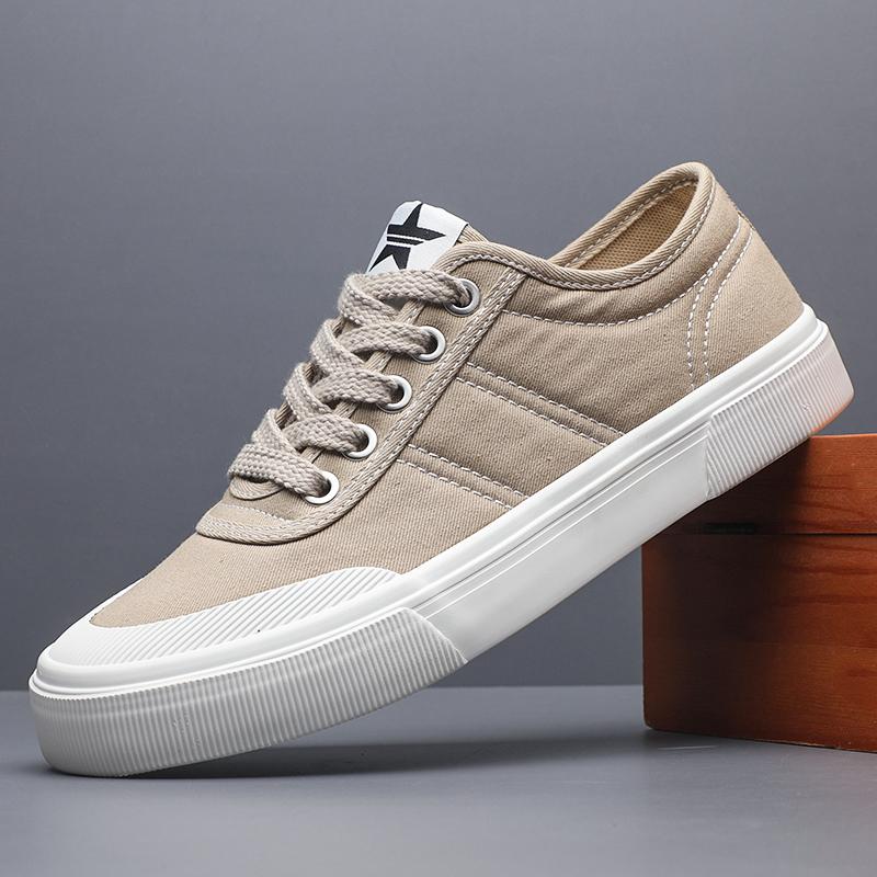 

Модная мужская парусиновая универсальная повседневная обувь, удобная для отдыха, обувь для работы для ленивых людей, уличная противоскользящая повседневная спортивная обувь 2025 SS25820 44 хаки