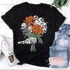Flower Skulls For You T-Shirt, Funny Skull Shirt, Halloween Shirt, Skull Shirt, Flower Skull Shirt