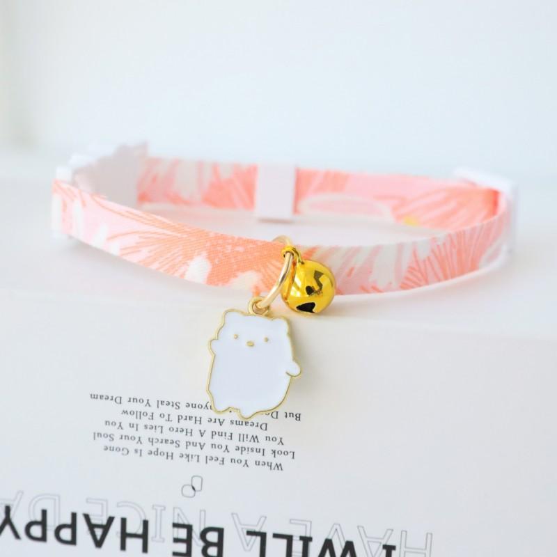 Colorful Cartoon Pet Collar With Bell Safety Buckle Cats Dogs Small Medium Pets