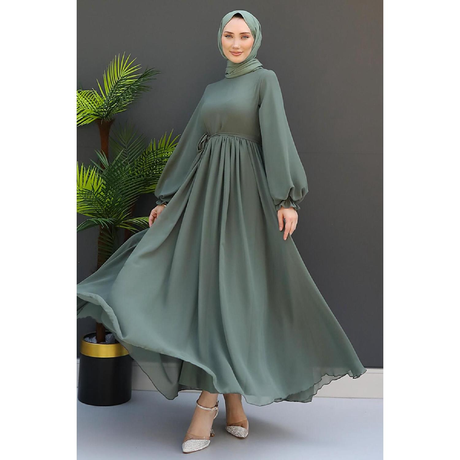 

Темно-м ятна шифонова сукня Nare Hijab 42