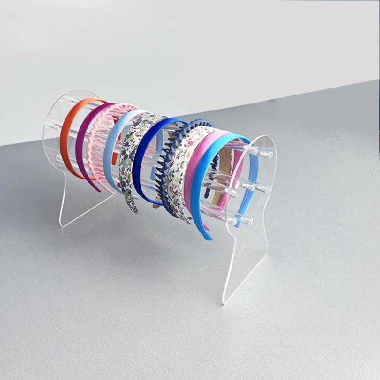 Unique Acrylic Headband Display Rack Versatile Headband Organizers Rack Suitable For Storefronts And Dressing Tables