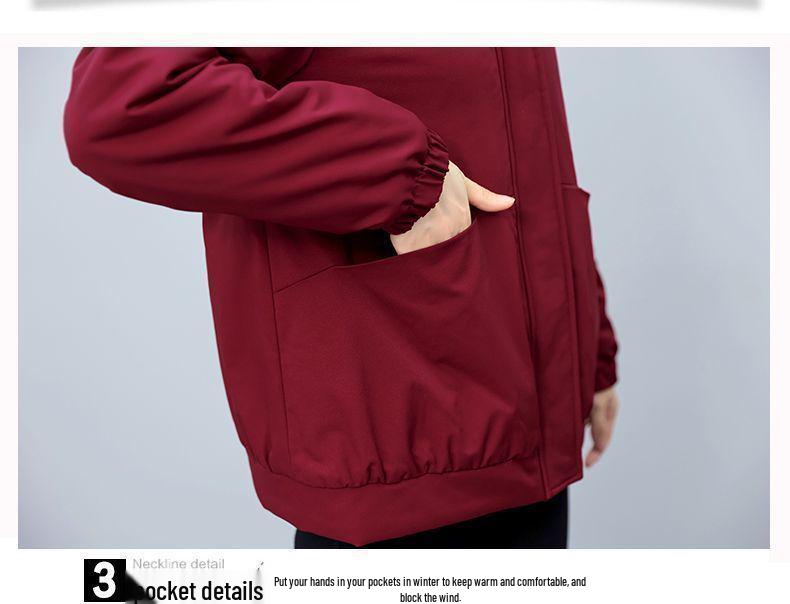 Plus Size Velvet Thick Cotton Padded Winter Jacket - Slim Fit, Warm, Versatile, Fashionable 2025