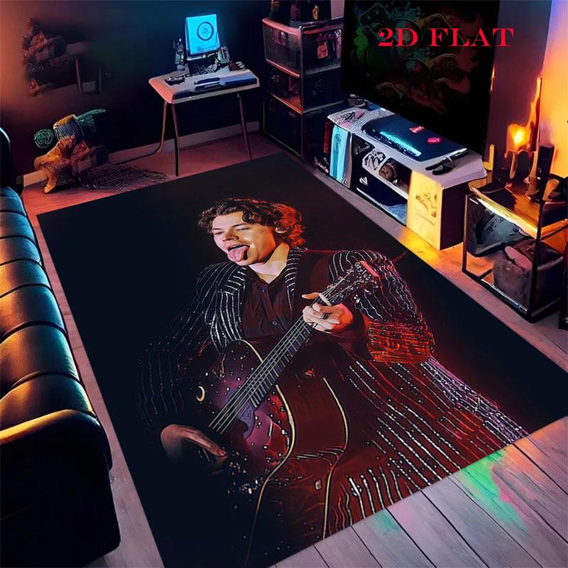 Flower Crown Girl Carpet Rug for Living Room Bedroom Home Sofa Decoration,Kids play Nonslip Floor Mat