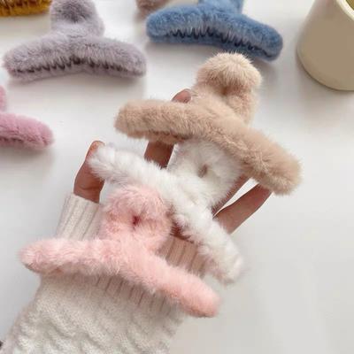 Haarklammer Plüschdeko Starker Halt Hinterkopf Haarspange Frauen Groß Dusche Haarspange Haarstyling-Werkzeug