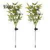 Outdoor Path Lighting for Patio 2Pcs Artificial Flower Solar Lights, Lily Bamboo Wisteria Garden Stake Powered Decor Firefly Waterproof Pathway Lights