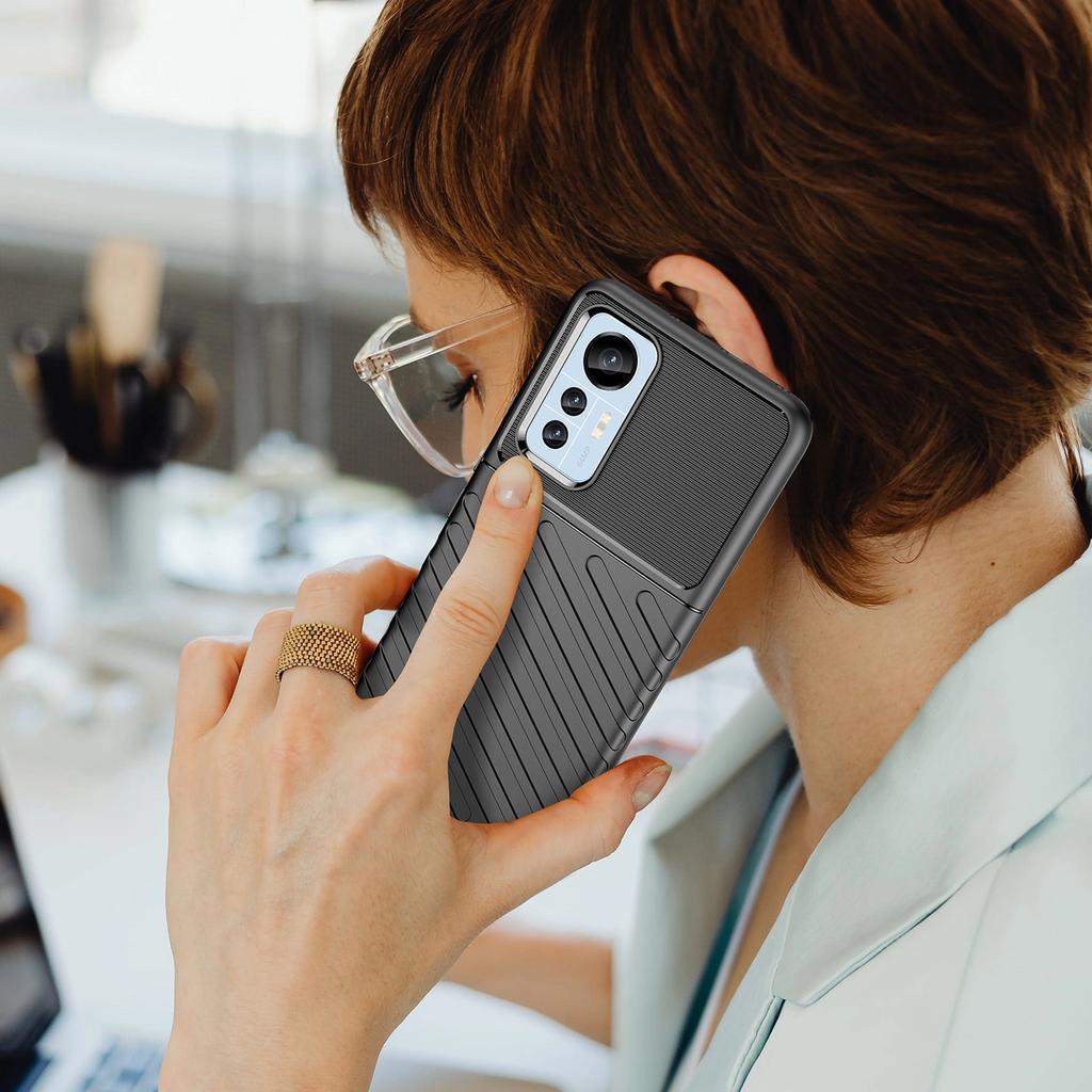 Thunder Case Etui Xiaomi 12 Lite Silikonowy Pancerny Pokrowiec Czarne