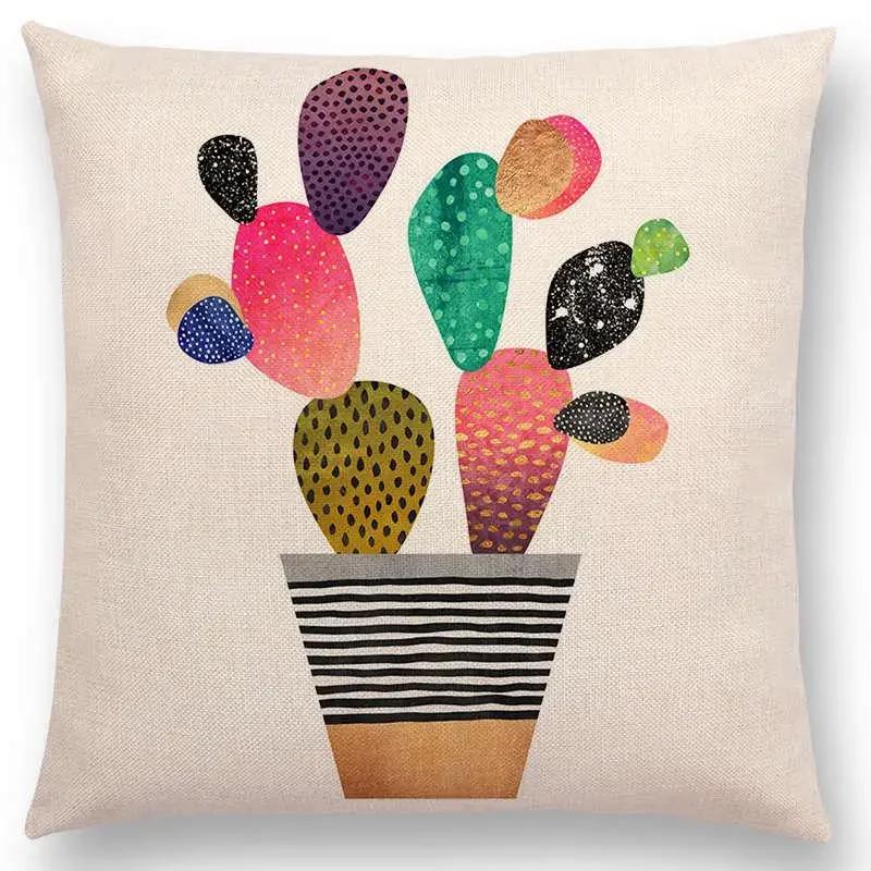 Latest Lovely Happy Cactus Pretty Pineapple Colourful Ice Cream Precious Agate Prints Car Cushion Cover Sofa Throw Pillow Case