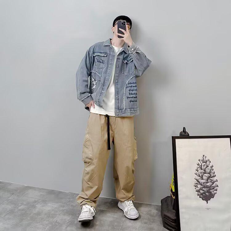 2025 Men's Spring/Autumn Pique Cool Jacket - High Street Hong Kong, Japanese Harajuku, Korean Trend, Loose Fit