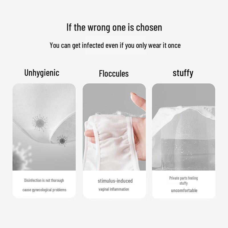 MINISO Women's Disposable Travel Panties 4-Pack