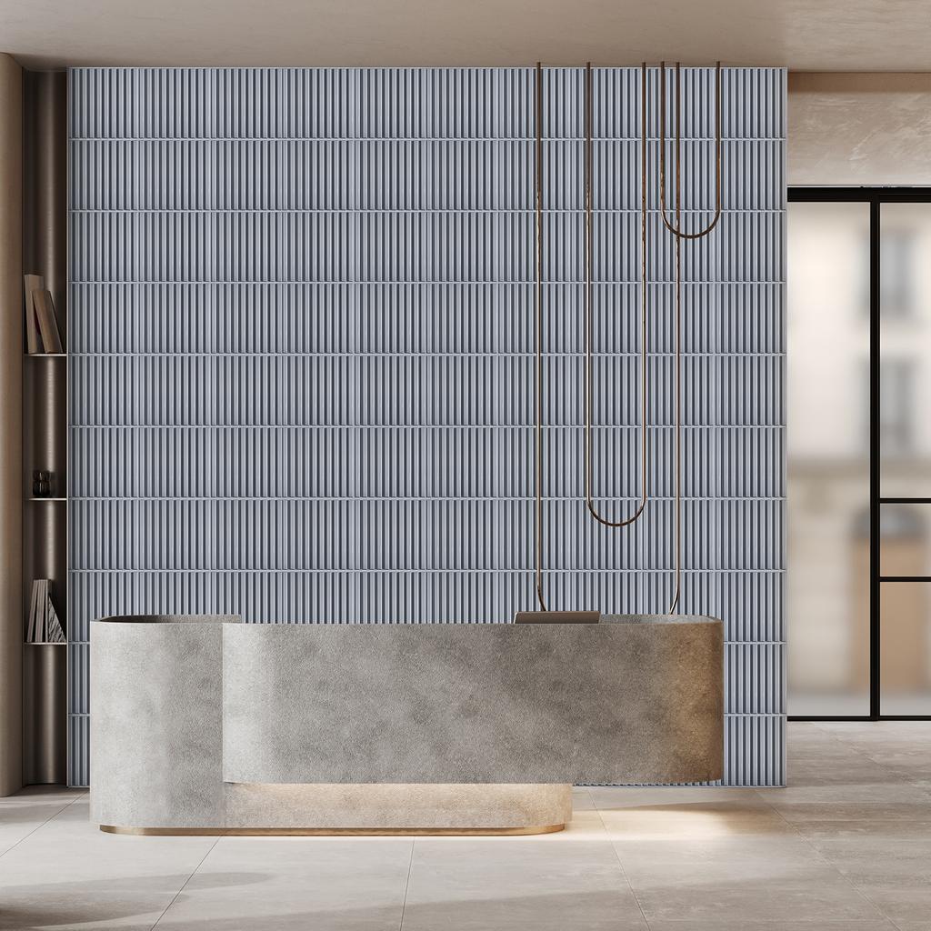 KUUJOJO 3D Slat Wall Panel,3D Fluted Textured Panel Decorative Wall Panel For Home Office Restaurant New Look