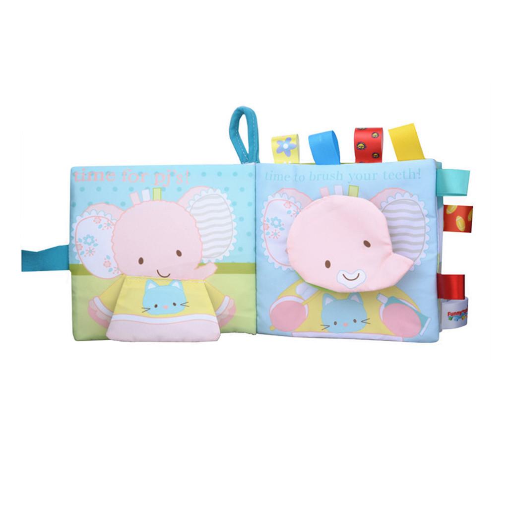 Baby Kids Intelligence Development Cloth 3D  Tail Book Educational Toy
