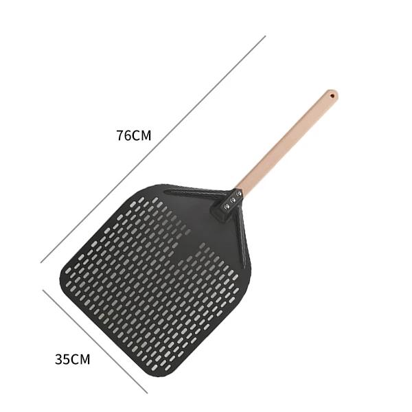12/14 Inch Aluminum Perforated Pizza Shovel Peel with Detachable Handle Nonstick Oven Baking Paddle Spatula Turners Accessories