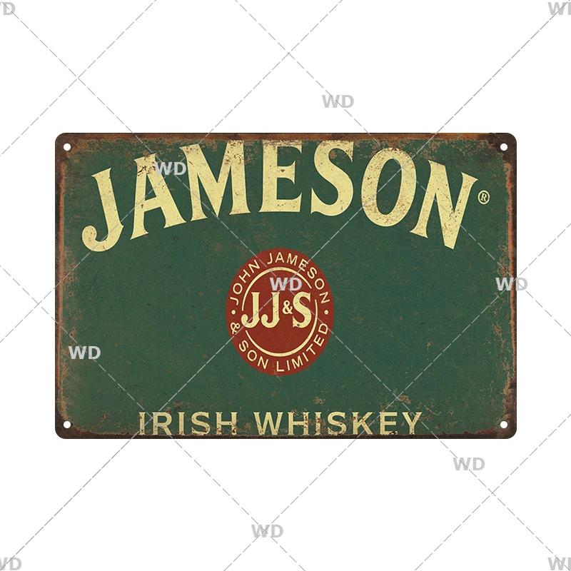 Whisky Marke Metall Vintage Blechschild Metallschild Dekorative Wandplakette Werbeschild Pub Bar Club Man Cave Dekor Wanddeko