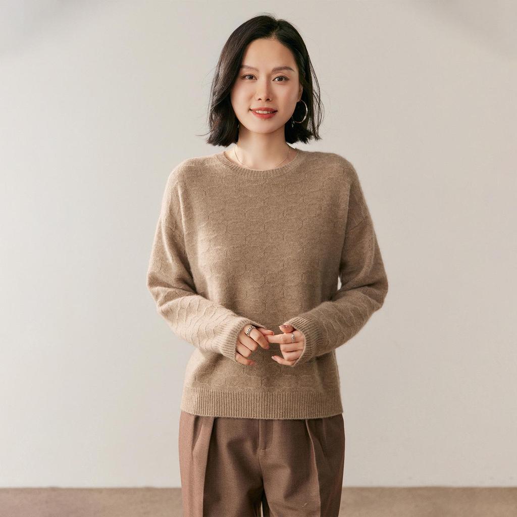 Ladies' Cashmere Sweater - 2025 Autumn/Winter Round Neck Loose Fit Pullover
