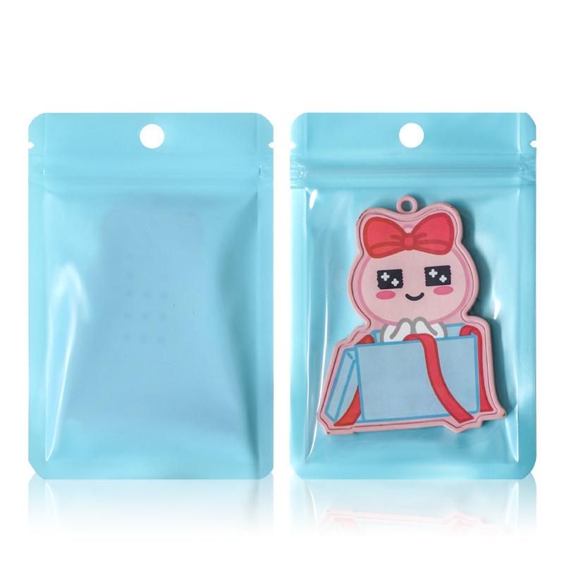 Macaron Colorful Transparent Pearlescent Thickened Recyclable Eco Friendly Offset Printing Zipper Top PE Material Jewelry Small