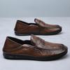 Leather Men Formal Shoes slip on Luxury Brand 2024 new Men's Loafers Dress Moccasins Breathable men Black Driving Shoes