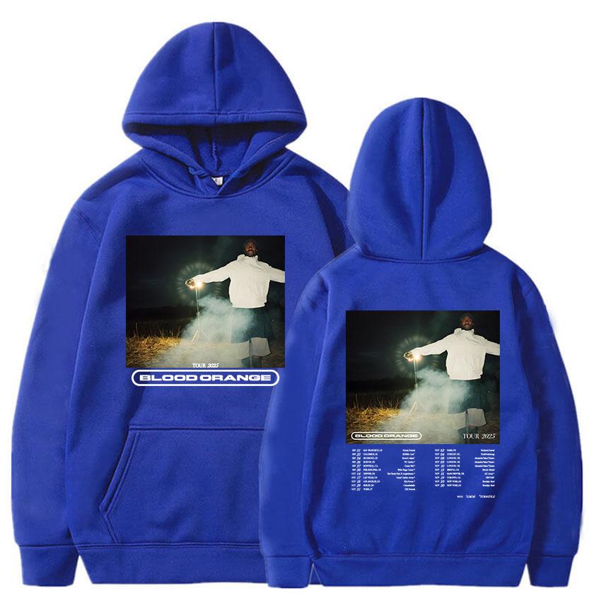Blood Orange Tour 2025 Hoodies Autumn Winter Men Women Sweatshirt Singer Fashion Graphic Printing Pullovers Hooded Long Sleeve Hoodie