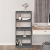 Bibliothèque - Pin - 60x30x135,5 cm - 4 étagères - Gris - Contemporain - Design