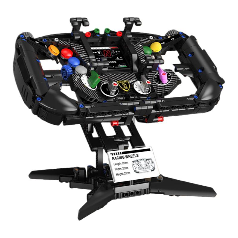 867 Pcs Sports Car Steering Wheel Building Blocks Desktop Toy Ornament Model Building Toy Educational Toy Boy'S Birthday Gift