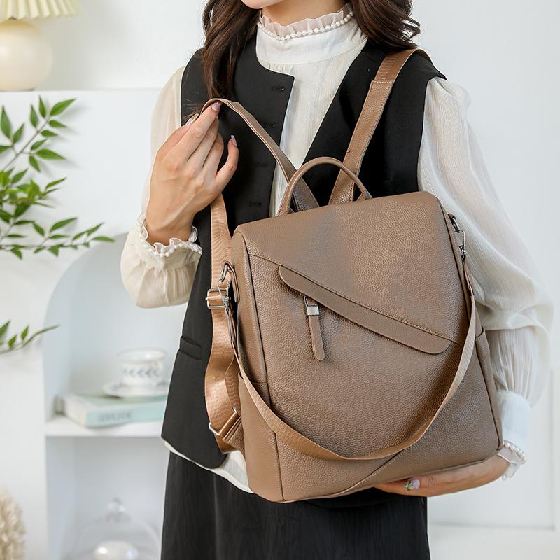 Outdoor Travel Bag PU Women's Large Capacity Backpack Multifunctional Shoulder Bag