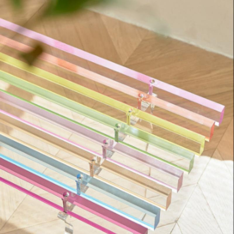 Acrylic Rainbow Transparent Stool - Nordic Style Entryway Shoe Bench, Creative Home Use for Bedroom and Balcony Furniture Bench