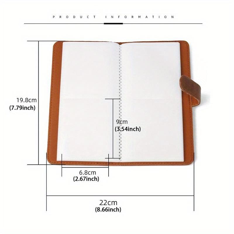 1 Stück Retro Fotoalbum 80 Fächer 3,5 Zoll Fotoalbum Mini-Album Buch Filmaufbewahrung Bildertasche