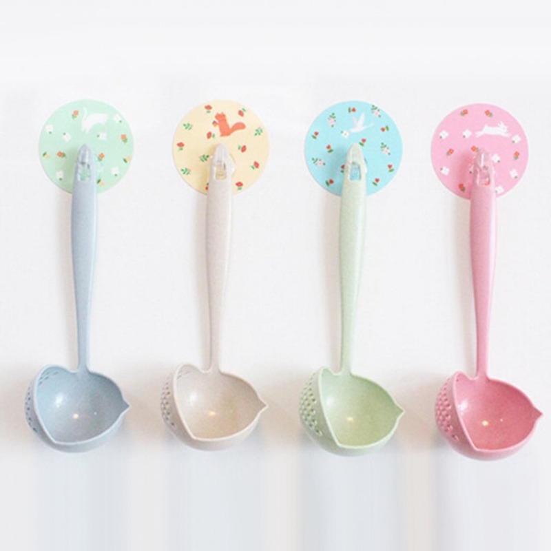 2 in 1 Filter Colander Pot Porridge Soup, Long Handle, Big Spoon, Kitchen Tool