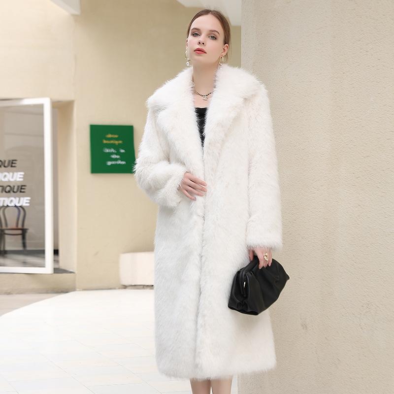 Autumn And Winter New Fur Coat Women's Long Style Imitation Fox Fur