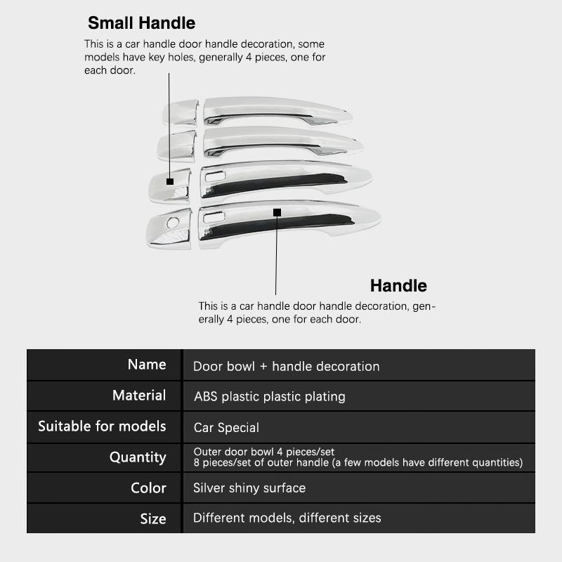 for Nissan Altima L34     Chrome Smart Door Handle Cover Car Exterior Accessorie Styling Protective Film Sticker