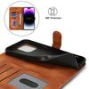 For iPhone 14 Pro Max Wallet Case Double Folded Edge Skin Touch PU Leather Flip Phone Cover