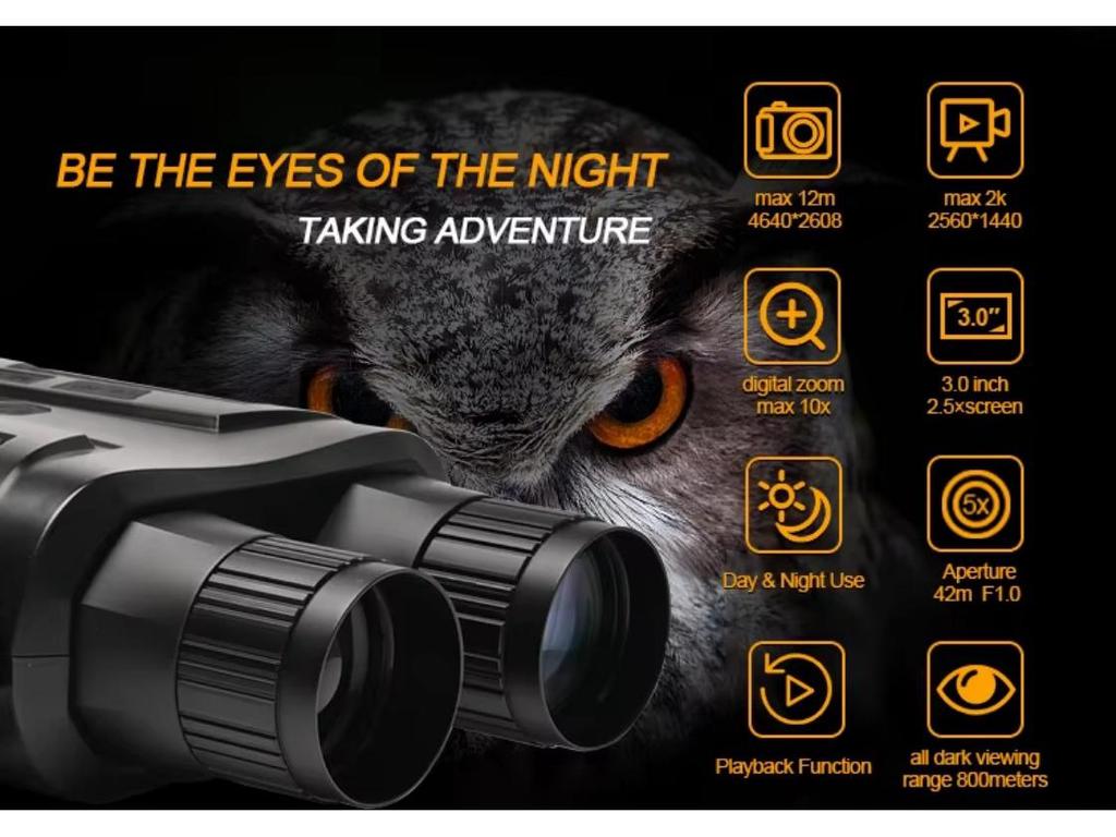 Dual-Use Day/Night HD Night Vision Device with Infrared Imaging - Perfect for Outdoor Photography and Videography.