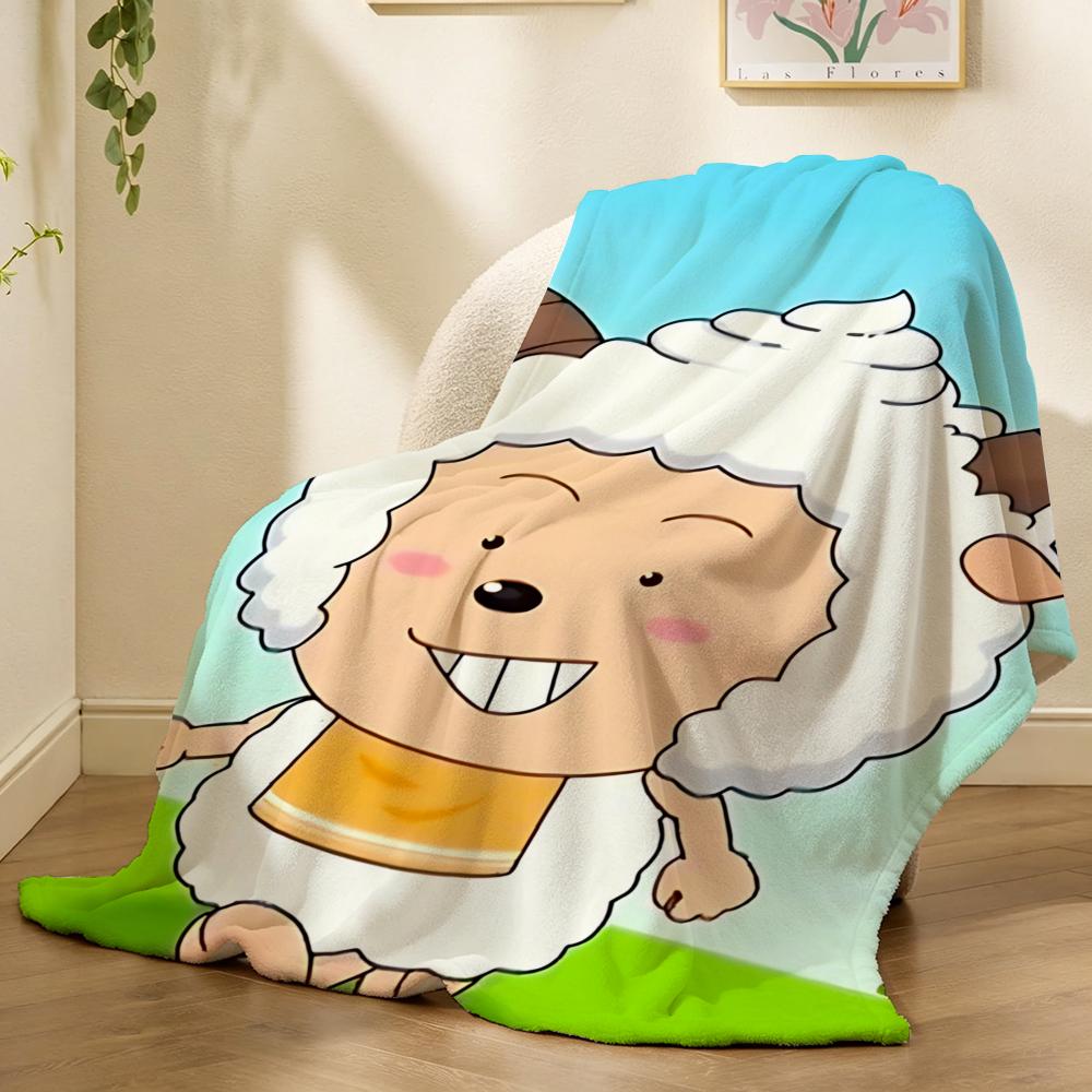 Lazy Goat Animal Wall Art Throw 240g flannel blanket, suitable for sofas, beds, offices, exquisite gift blankets