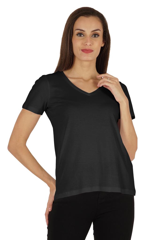 Inkmeso Womens Short Sleeve V-Neck Shirts Casual Regular Fit Tee T-Shirt Basic