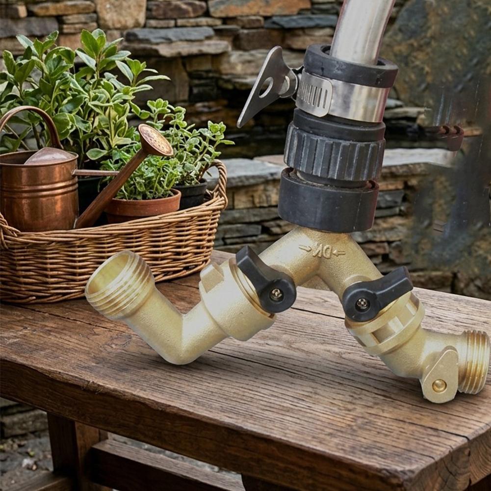 Hose Connector Brass 90 Degree Elbow Adapter For American Threaded Garden Hoses Secure Water Pipe Connection