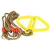 A Pair of Plastic Children Swing Gym Fitness Exercise Sports Hanging with Rope Yellow